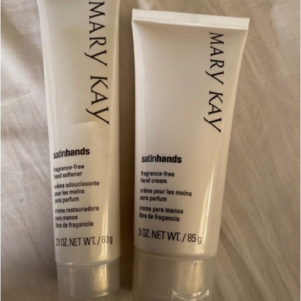 NEW MARY KAY SATIN HANDS FRAGRANCE FREE HAND  CREAM and SOFTENER